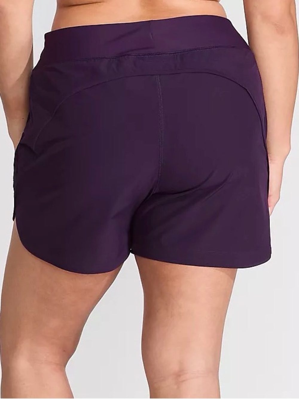 Lands' End Women’s Purple Swim Board Shorts with Panty and Side Pockets.  S-14 - Picture 8 of 8